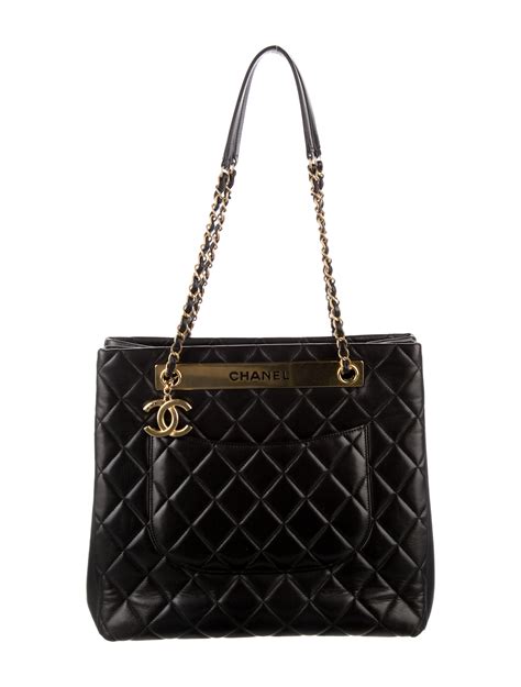 chanel quilted boy tote bag|More.